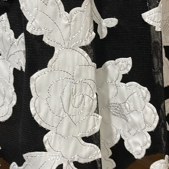 ANGL Skirt with Faux Leather Floral Appliqué - EUC - Picture 4 of 6